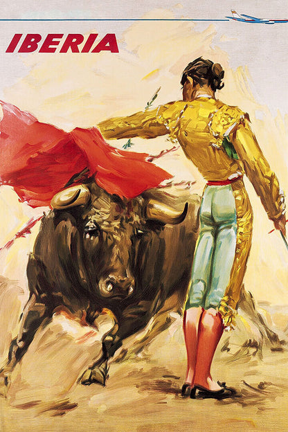 Mexico Bull Fighter Bull Fighting Oil Paint Porter Poster Wall Art Print Home Wall Decor - xonomax