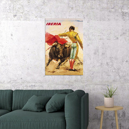 Mexico Bull Fighter Bull Fighting Oil Paint Porter Poster Wall Art Print Home Wall Decor - xonomax
