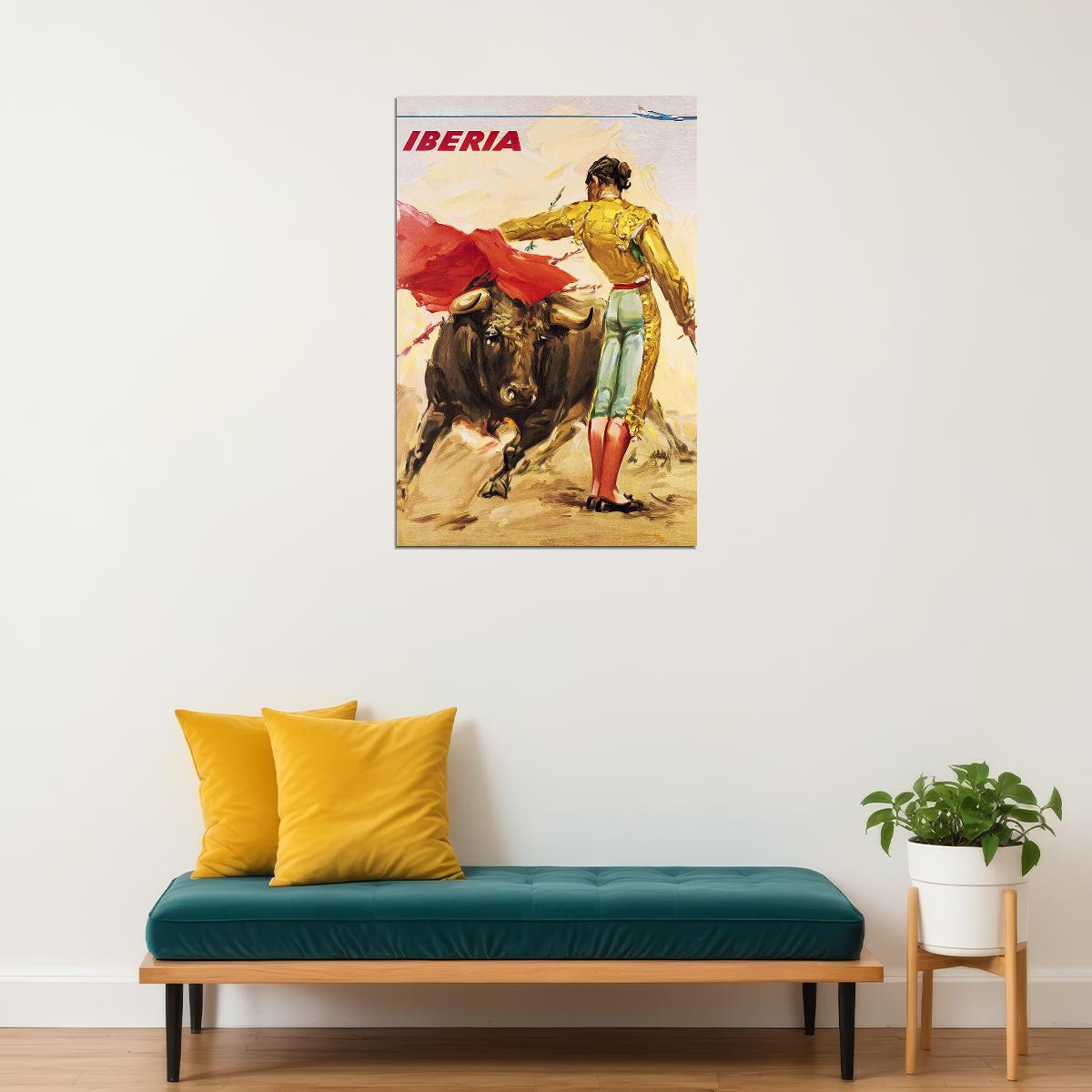 Mexico Bull Fighter Bull Fighting Oil Paint Porter Poster Wall Art Print Home Wall Decor - xonomax