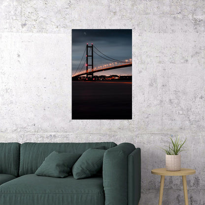 San Francisco Golden Gate Bridge At Night Travel Poster Wall Art Print Home Wall Decor
