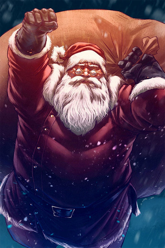 Santa Claus Merry Christmas Poster Wall Art Print Home Wall Decor