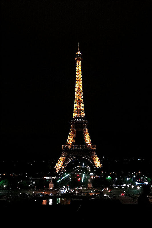 Paris At Night Eiffel View France Travel Vintage Poster Wall Art Print Home Wall Decor - xonomax