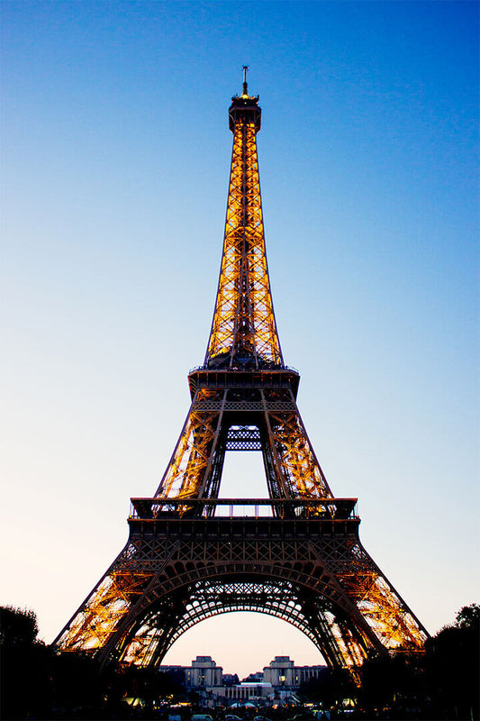 Paris At Dusk Eiffel Landscape France Vintage Poster Wall Art Print Home Wall Decor - xonomax