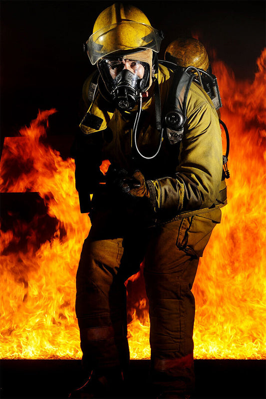 Firefighter Fireman Rescue Angel Wings Poster Wall Art Print Home Wall Decor - xonomax