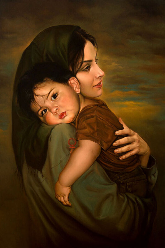 Mother's Love' Mother Holding A Child Vintage Poster Wall Art Print Home Wall Decor - xonomax