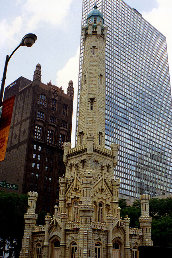 Chicago Water Tower Historical Building Poster Wall Art Print Home Wall Decor - xonomax