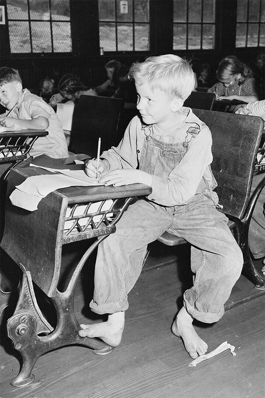 Black And White Children In School 1930's Photo Poster Wall Art Print Home Wall Decor - xonomax