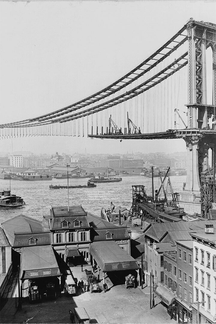 Manhatten Bridge Travel Landscape Poster Wall Art Print Home Wall Decor - xonomax