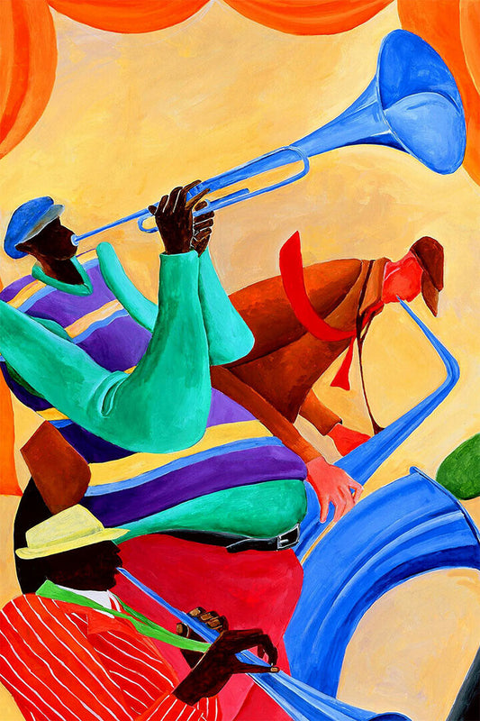Music Jazz Trio Colorful Vintage Poster Wall Art Print Home Wall Decor - xonomax