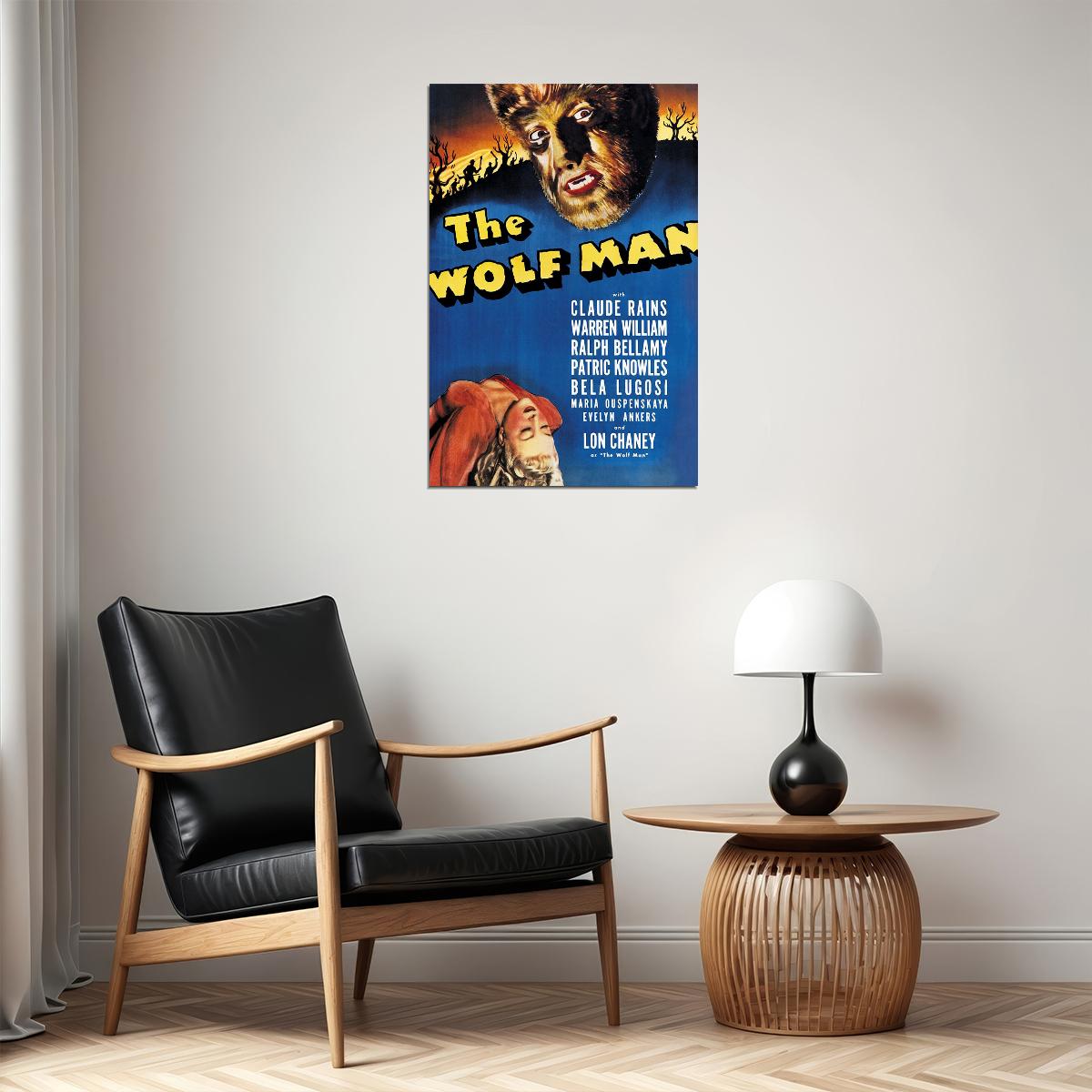 The Wolf Man Movie Horror Mystery Poster Wall Art Print Home Wall Decor - xonomax
