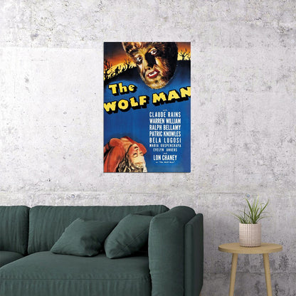 The Wolf Man Movie Horror Mystery Poster Wall Art Print Home Wall Decor - xonomax