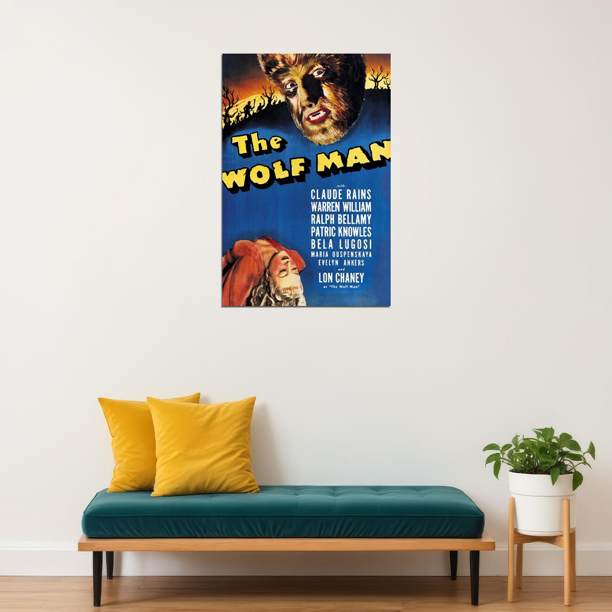 The Wolf Man Movie Horror Mystery Poster Wall Art Print Home Wall Decor - xonomax