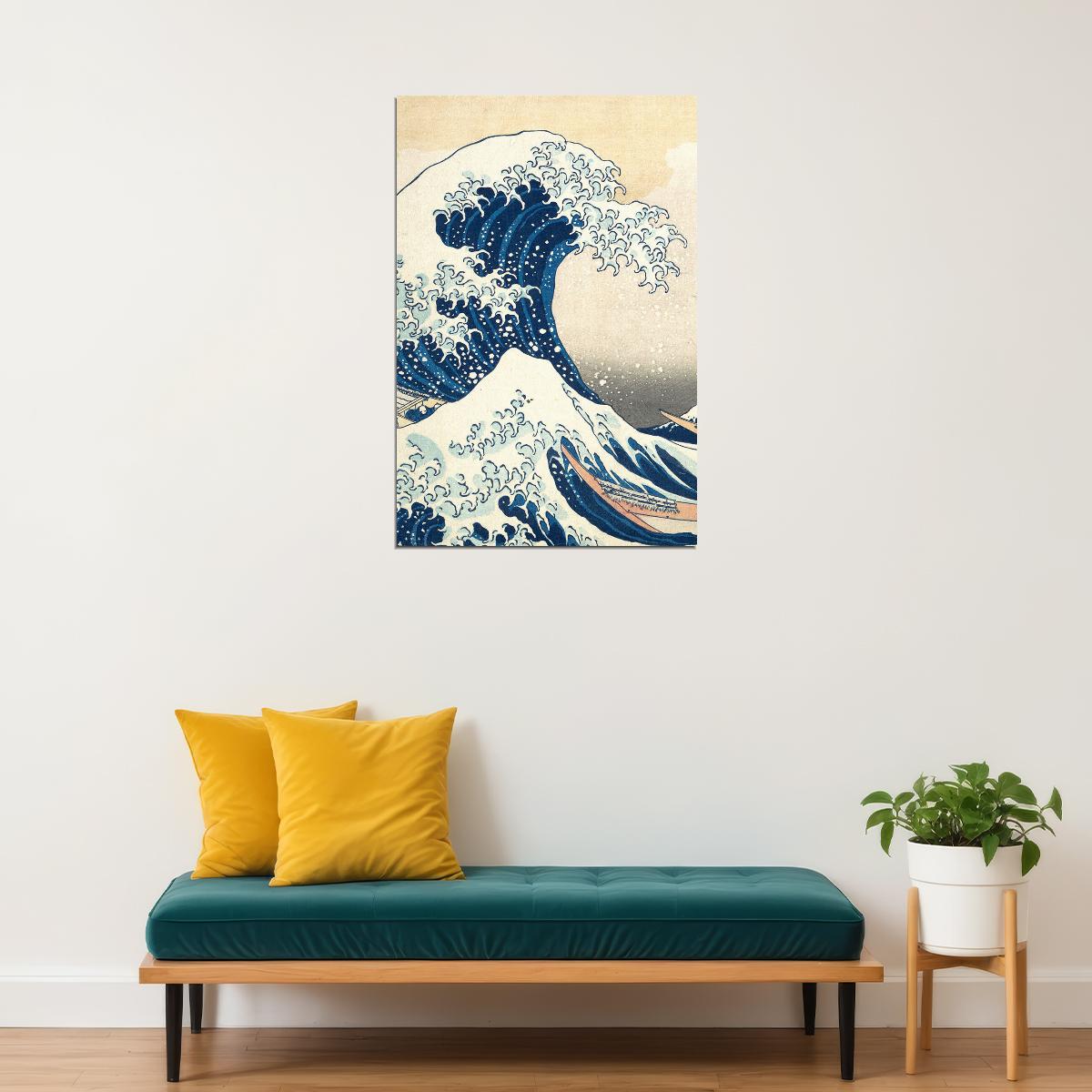 Big Wave 1830 Landscape Throne Block Poster Wall Art Print Home Wall Decor - xonomax