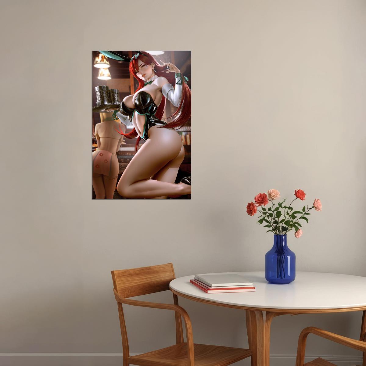 Fairy Tail Anime Erza Scarlet Wizard Action Poster Wall Art Print Home Wall Decor - xonomax