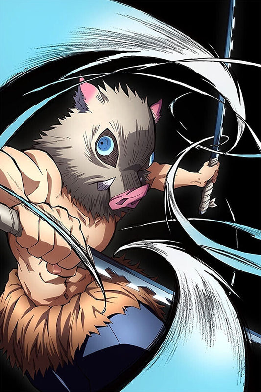 Inosuke Demon Slayer Anime Action Adventure Poster Wall Art Print Home Wall Decor - xonomax