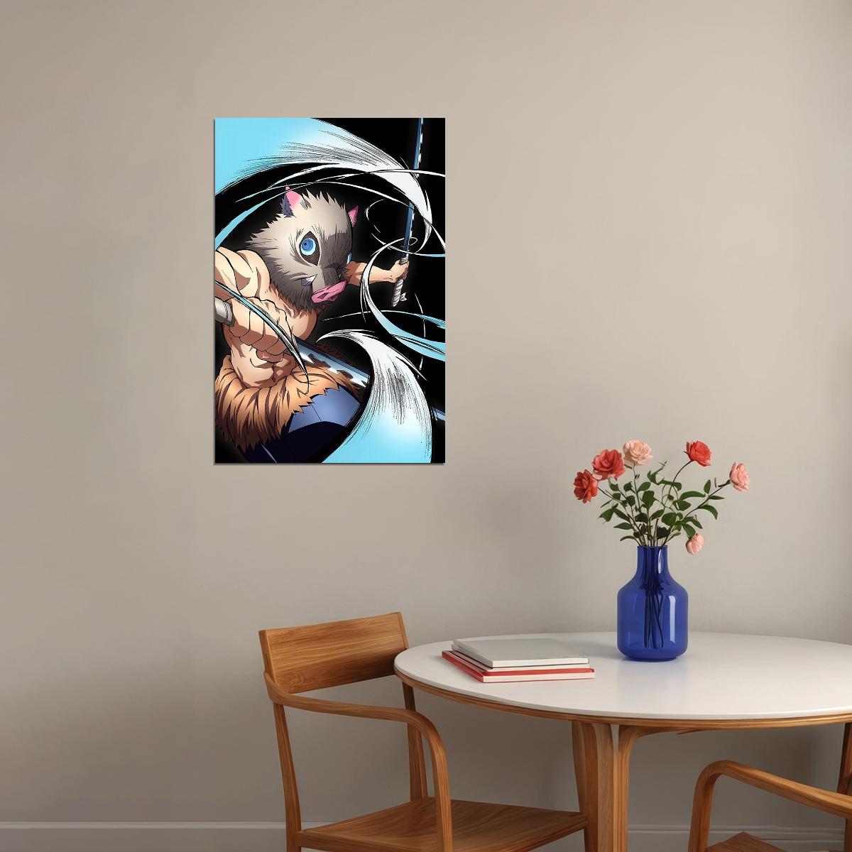 Inosuke Demon Slayer Anime Action Adventure Poster Wall Art Print Home Wall Decor - xonomax