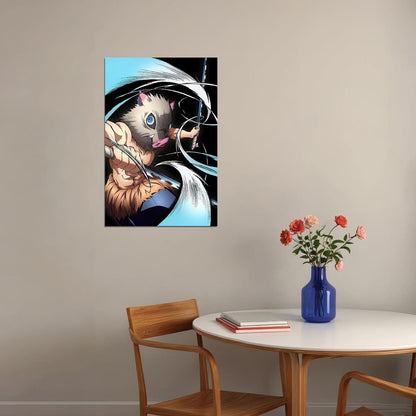 Inosuke Demon Slayer Anime Action Adventure Poster Wall Art Print Home Wall Decor - xonomax