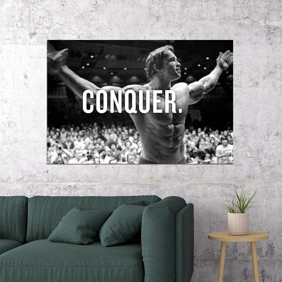 Arnold Schwarzenegger Motivation Bodybuilding Poster Wall Art Print Home Wall Decor - xonomax