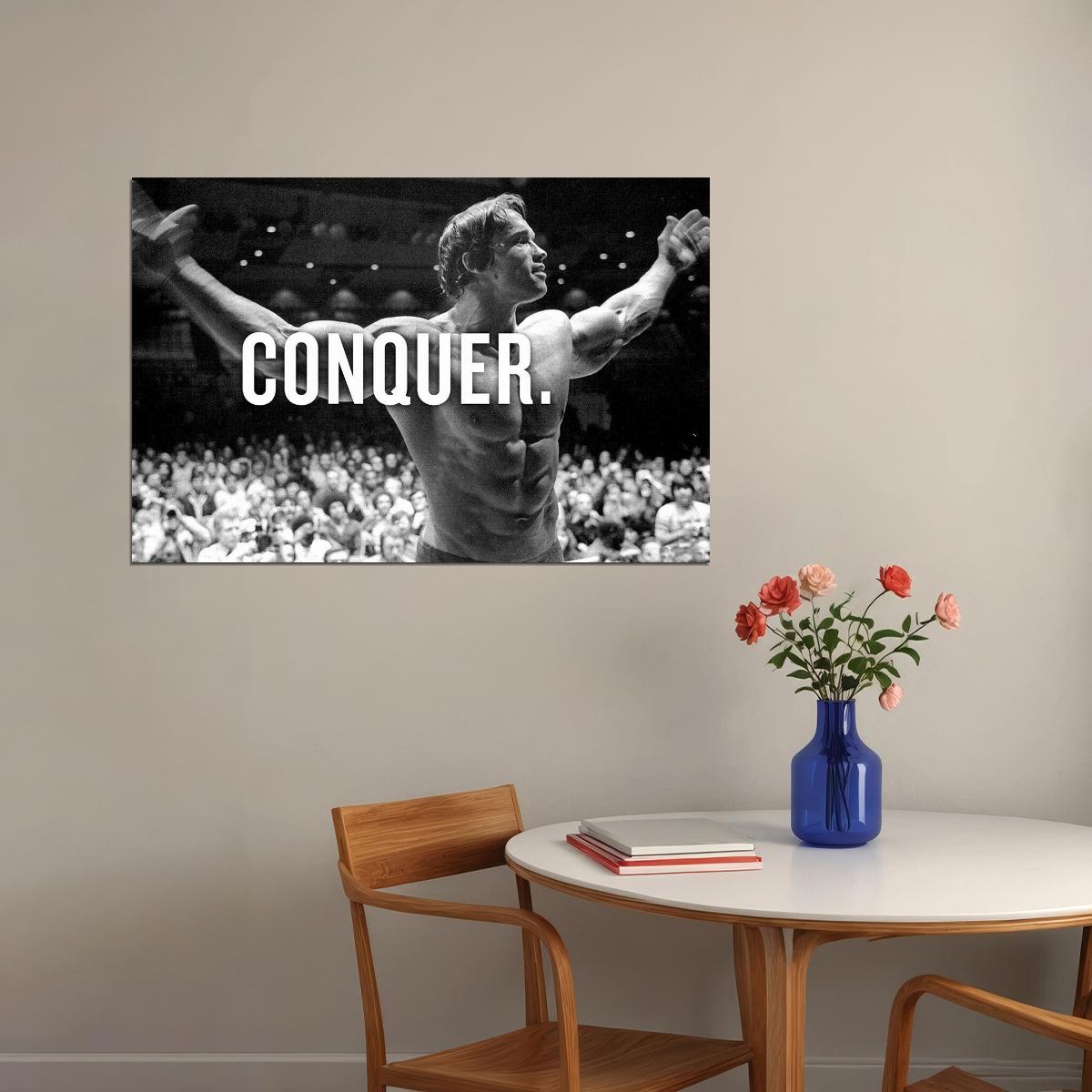Arnold Schwarzenegger Motivation Bodybuilding Poster Wall Art Print Home Wall Decor - xonomax
