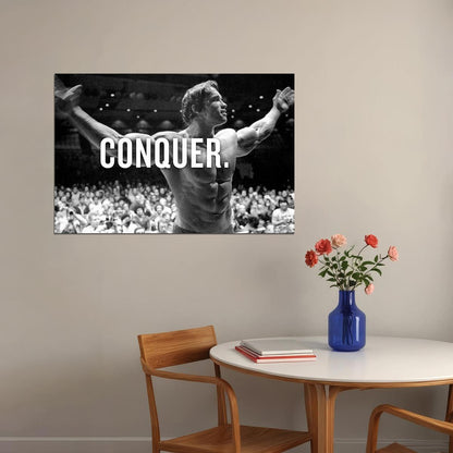 Arnold Schwarzenegger Motivation Bodybuilding Poster Wall Art Print Home Wall Decor - xonomax