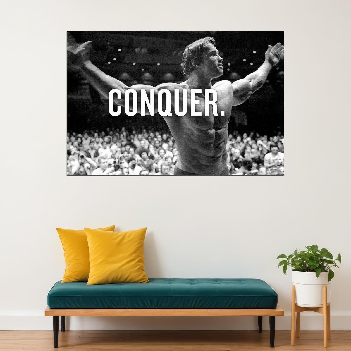 Arnold Schwarzenegger Motivation Bodybuilding Poster Wall Art Print Home Wall Decor - xonomax
