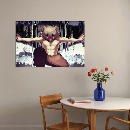 Inosuke Demon Slayer Anime Poster Wall Art Print Home Wall Decor - xonomax