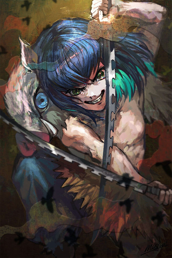 Inosuke Demon Slayer Anime Action Adventure Poster Wall Art Print Home Wall Decor - xonomax
