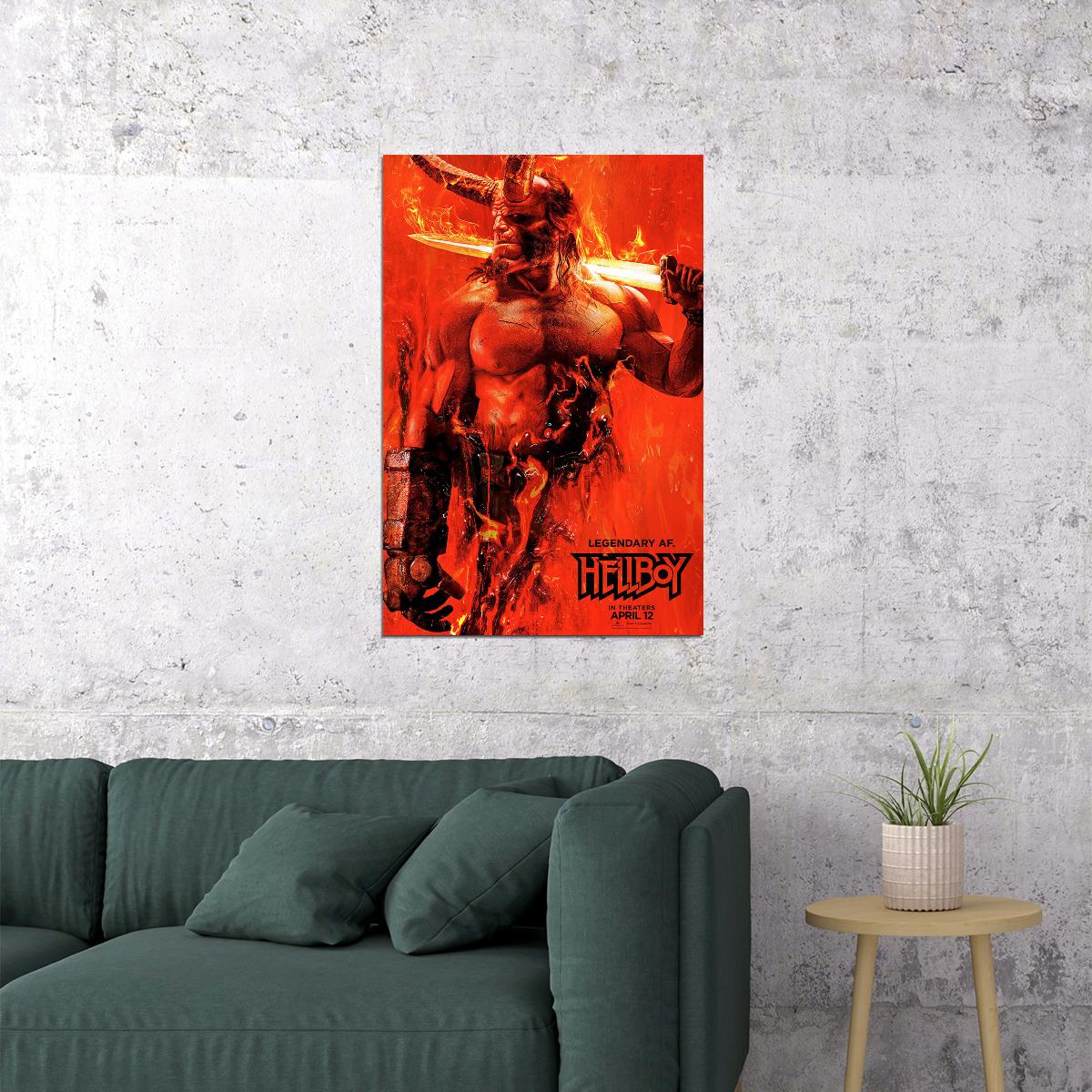 Hellboy Movie Fantasy Action Adventure Poster Wall Art Print Home Wall Decor - xonomax