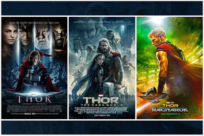 Thor Trilogy Movie Action Adventure Fantasy Poster Wall Art Print Home Wall Decor - xonomax