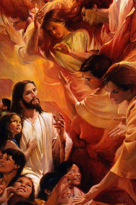 Jesus Christ And Little Children Vintage Poster Wall Art Print Home Wall Decor - xonomax
