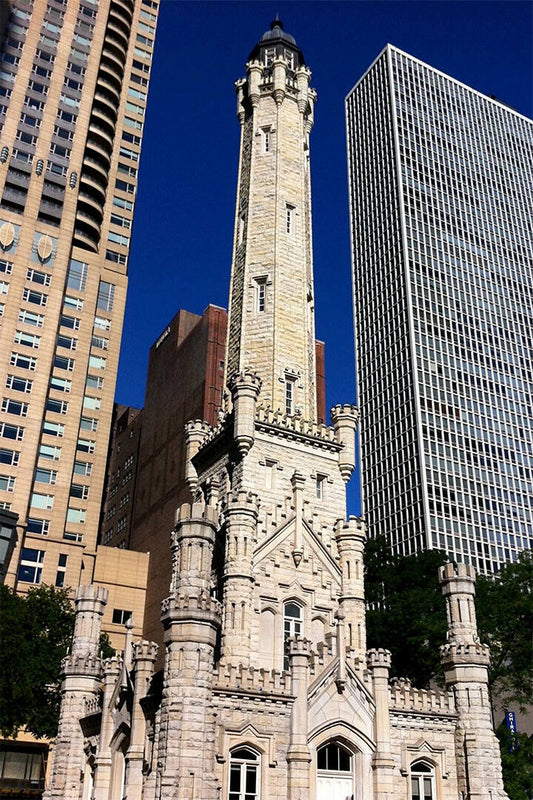 Chicago Water Tower Tourism Office Vintage Poster Wall Art Print Home Wall Decor - xonomax