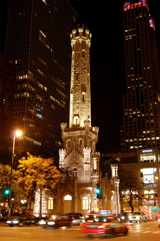 Chicago Water Tower Historical Building Poster Wall Art Print Home Wall Decor - xonomax