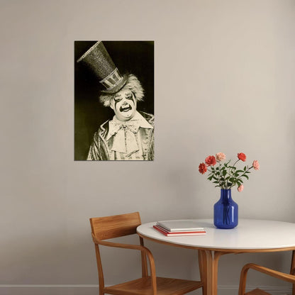 Weird Scary Clown Black And White Picture Poster Wall Art Print Home Wall Decor - xonomax