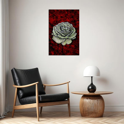 Rose Colorful Flowering Plant Drawing Picture Poster Wall Art Print Home Wall Decor
