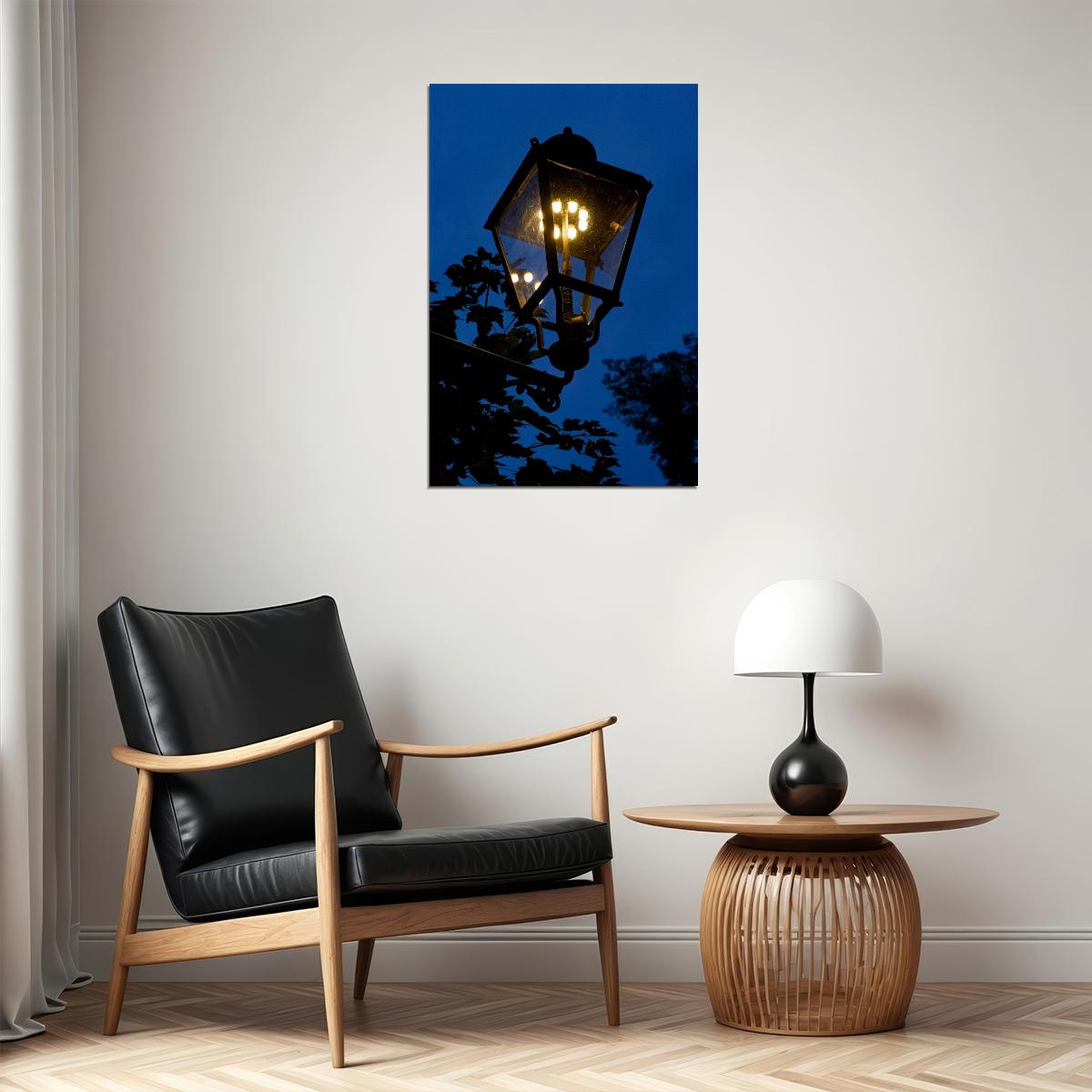 Street Light Dark Evening Sky Picture Poster Wall Art Print Home Wall Decor - xonomax