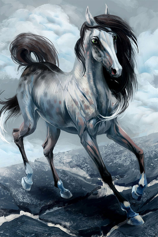 Riding Animal Horse Oil Painting Poster Wall Art Print Home Wall Decor