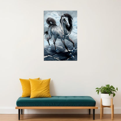 Riding Animal Horse Oil Painting Poster Wall Art Print Home Wall Decor