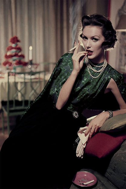 Model Sitting And Smoking Poster Wall Art Print Home Wall Decor - xonomax