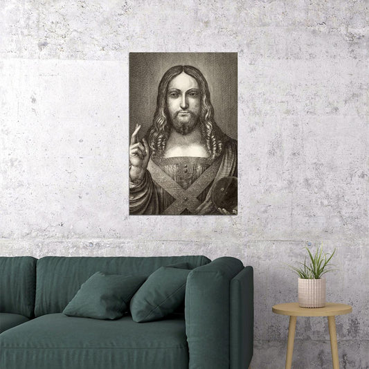 Jesus Christ Leonardo Da Vinc Old Masters Poster Wall Art Print Home Wall Decor - xonomax