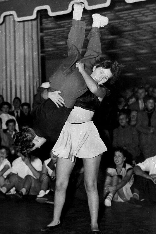 Jazz Jitterbug Dancing Black And White Vintage Poster Wall Art Print Home Wall Decor