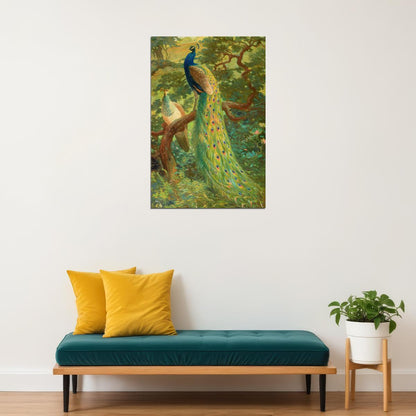Peacocks Colorful Feathered Bird Poster Wall Art Print Home Wall Decor - xonomax