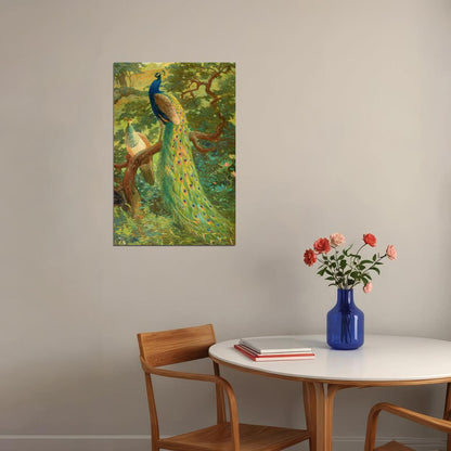 Peacocks Colorful Feathered Bird Poster Wall Art Print Home Wall Decor - xonomax