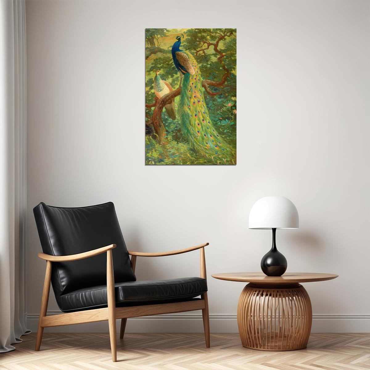 Peacocks Colorful Feathered Bird Poster Wall Art Print Home Wall Decor - xonomax