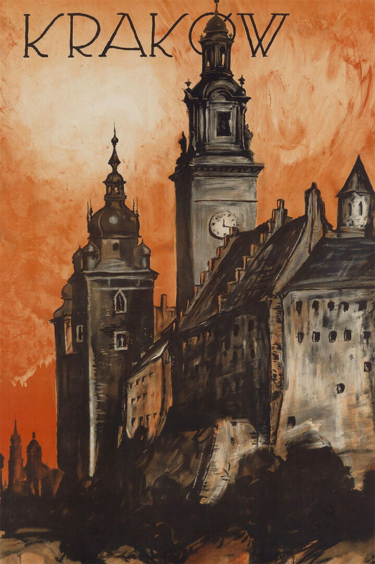 Krakow Travel Railroad Vintage Poster Wall Art Print Home Wall Decor - xonomax