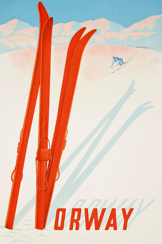 Norway Skiing Travel County Landscape Poster Wall Art Print Home Wall Decor - xonomax