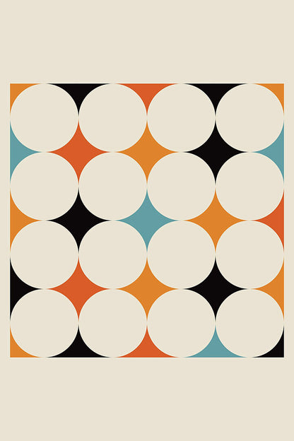 Wild Colors Abstract Angles And One Circle Poster Wall Art Print Home Wall Decor - xonomax