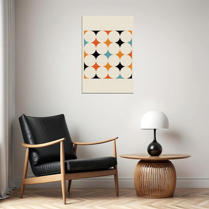 Wild Colors Abstract Angles And One Circle Poster Wall Art Print Home Wall Decor - xonomax