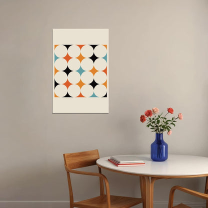 Wild Colors Abstract Angles And One Circle Poster Wall Art Print Home Wall Decor - xonomax