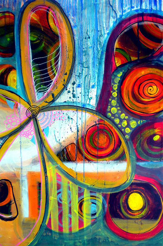 Abstract No Way Out Colourful Figures Poster Wall Art Print Home Wall Decor - xonomax