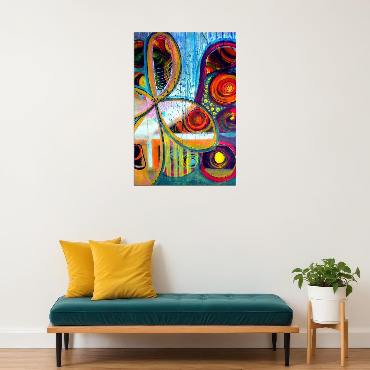 Abstract No Way Out Colourful Figures Poster Wall Art Print Home Wall Decor - xonomax